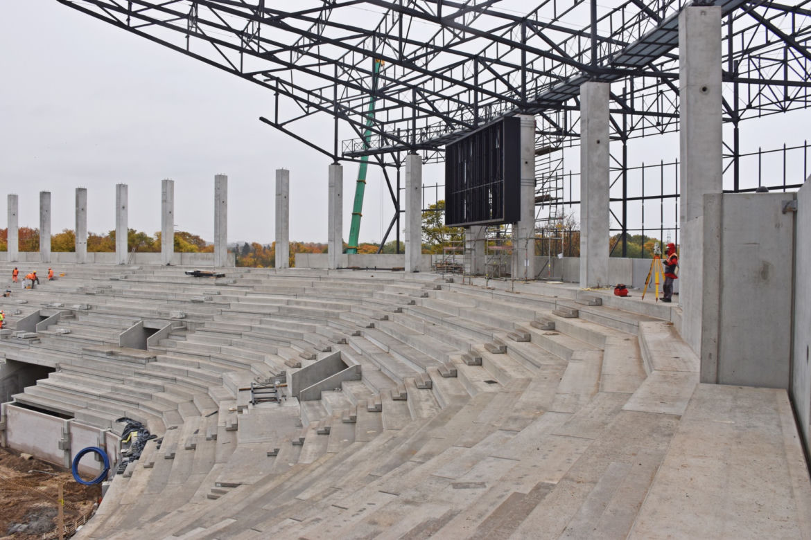 Budowa stadionu w Szczecinie - październik 2020