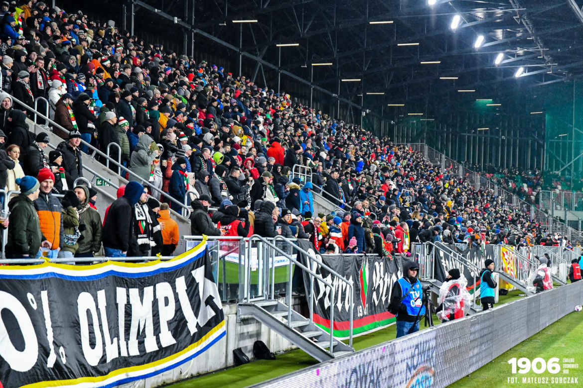 Kibice na meczu Zagłębie Sosnowiec - GKS Katowice