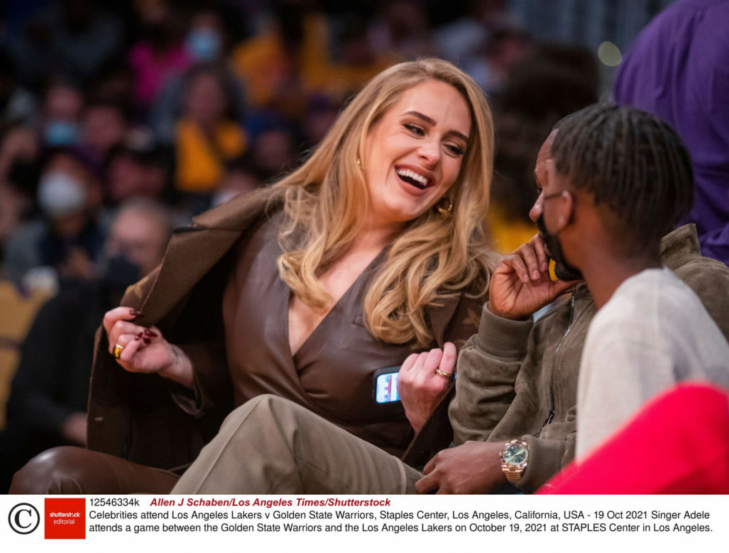 Adele z partnerem na meczu koszykówki