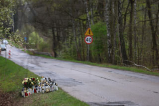 Konferencja prasowa prokuratury ws. wypadku, w którym dzień wcześniej zginął poseł Lewicy Łukasz Litewka