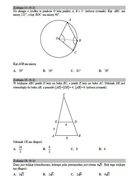 Matura próbna 2020 matematyka