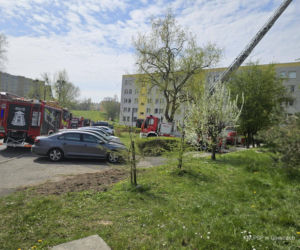 Płomienie w wieżowcu w Gliwicach. Lokator i dwie osoby w szpitalu