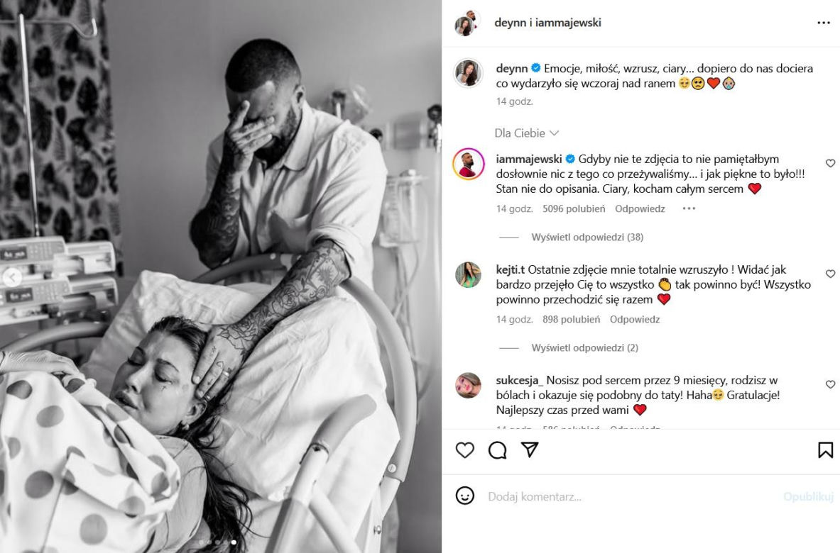 Deynn pokazała kadry z porodówki