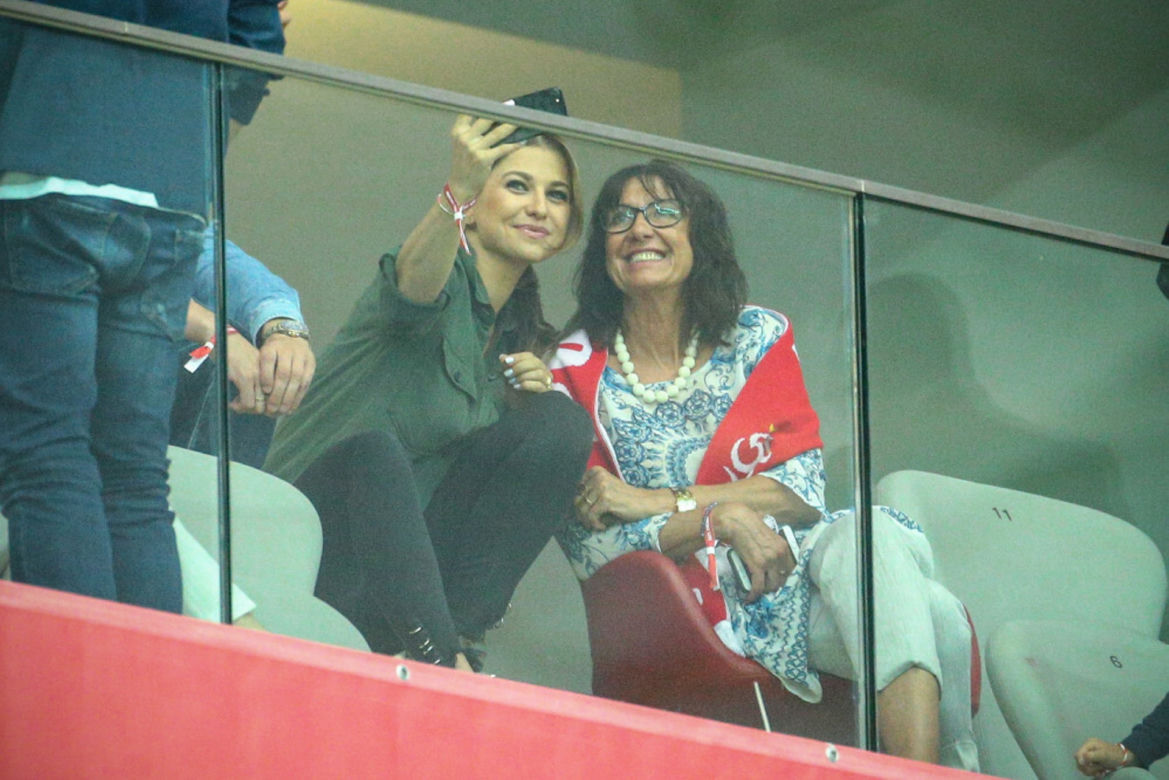 Anna Lewandowska na meczach