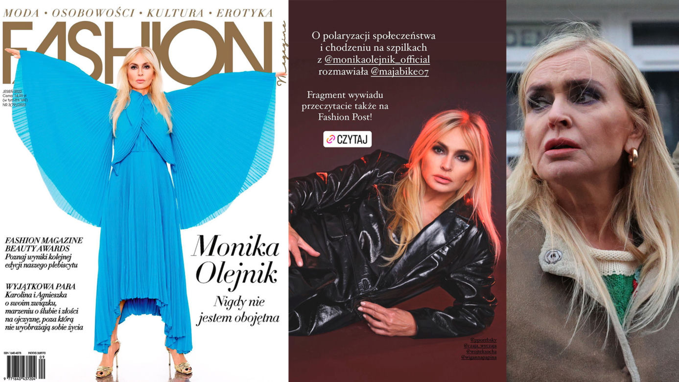 Monika Olejnik wyretuszowana jak nastolatka na okładce magazynu o modzie 