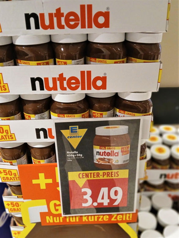 Ceny Nutelli w Niemczech