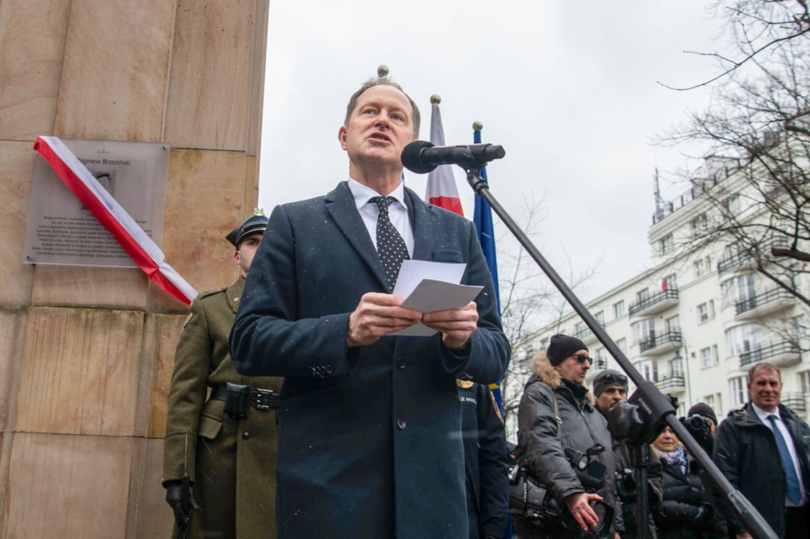 Uroczystość nadania śródmiejskiemu pasażowi imienia Zbigniewa Brzezińskiego