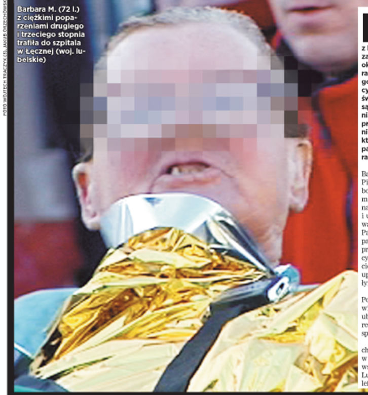 Podpaliła się pod krzyżem