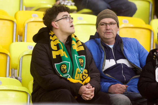 GKS Katowice - Pogoń Szczecin, zdjęcia kibiców i zawodników z meczu 17. kolejki PKO BP Ekstraklasy