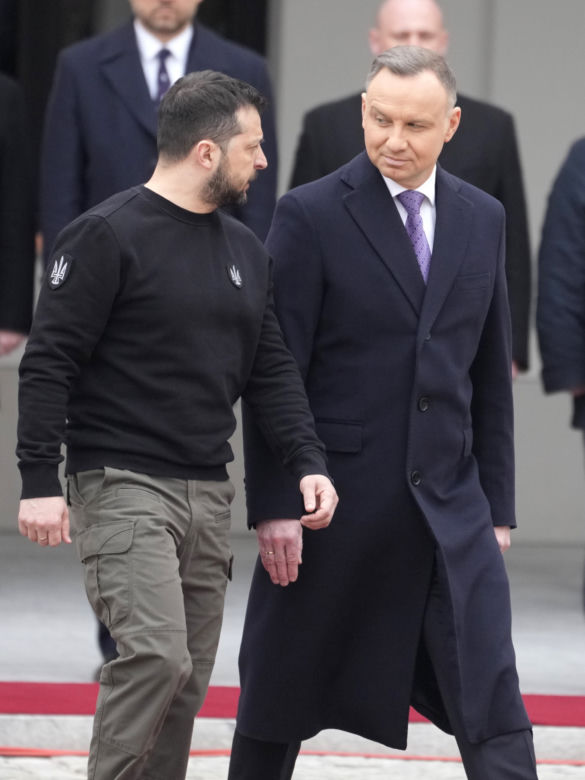 Zełenski z żoną w Pałacu Prezydenckim. Tak przywitał ich Duda