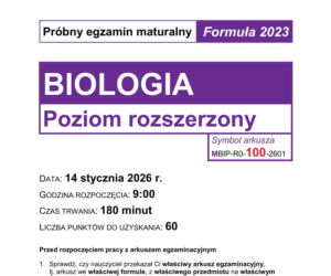 Matura próbna 2026 - biologia. Wszystkie odpowiedzi do arkusza CKE z biologii 14.01.2026