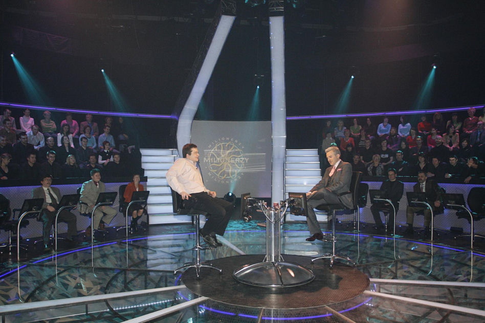 Hubert Urbański w "Milionerach" TVN-u