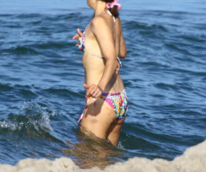 Anna Czartoryska-Niemczycka na plaży