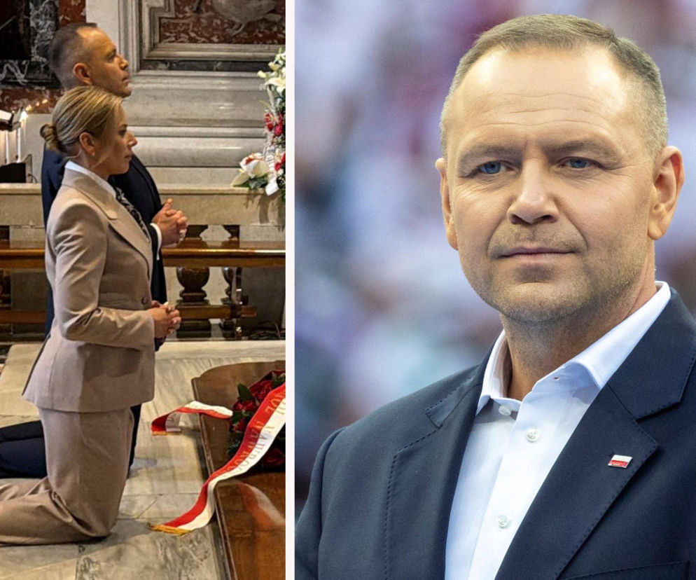 Prezydent Nawrocki z Małżonką przy grobie św. Jana Pawła II
