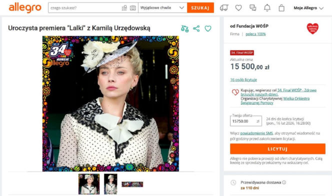 Najciekawsze aukcje gwiazd dla WOŚP. Sprawdź, co można wylicytować