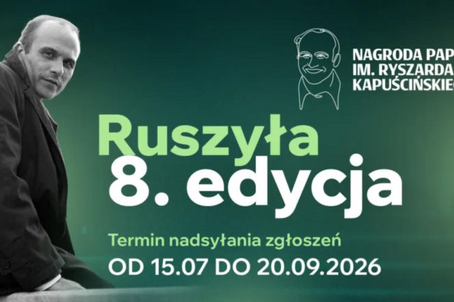 Ryszard Kapuściński na grafice o 8. edycji nagrody PAP. O konkursie dla dziennikarzy przeczytasz na Eska.