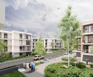 Wizualizacja nowego osiedla w dzielnicy Tłoki