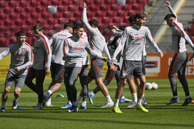 Trening reprezentacji Polski przed meczem ze Szwecją