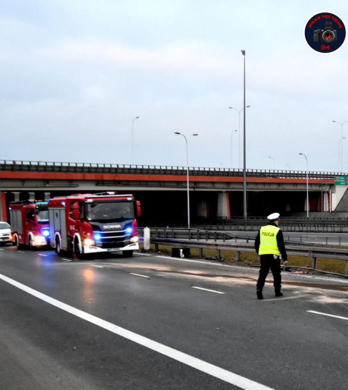  TIR przewrócił się na ekspresówce