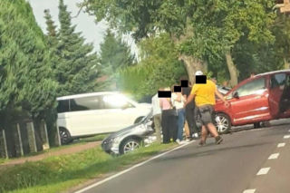 Łosice: Zderzenie osobówek na ul. Siedleckiej, jedna osoba została ranna!