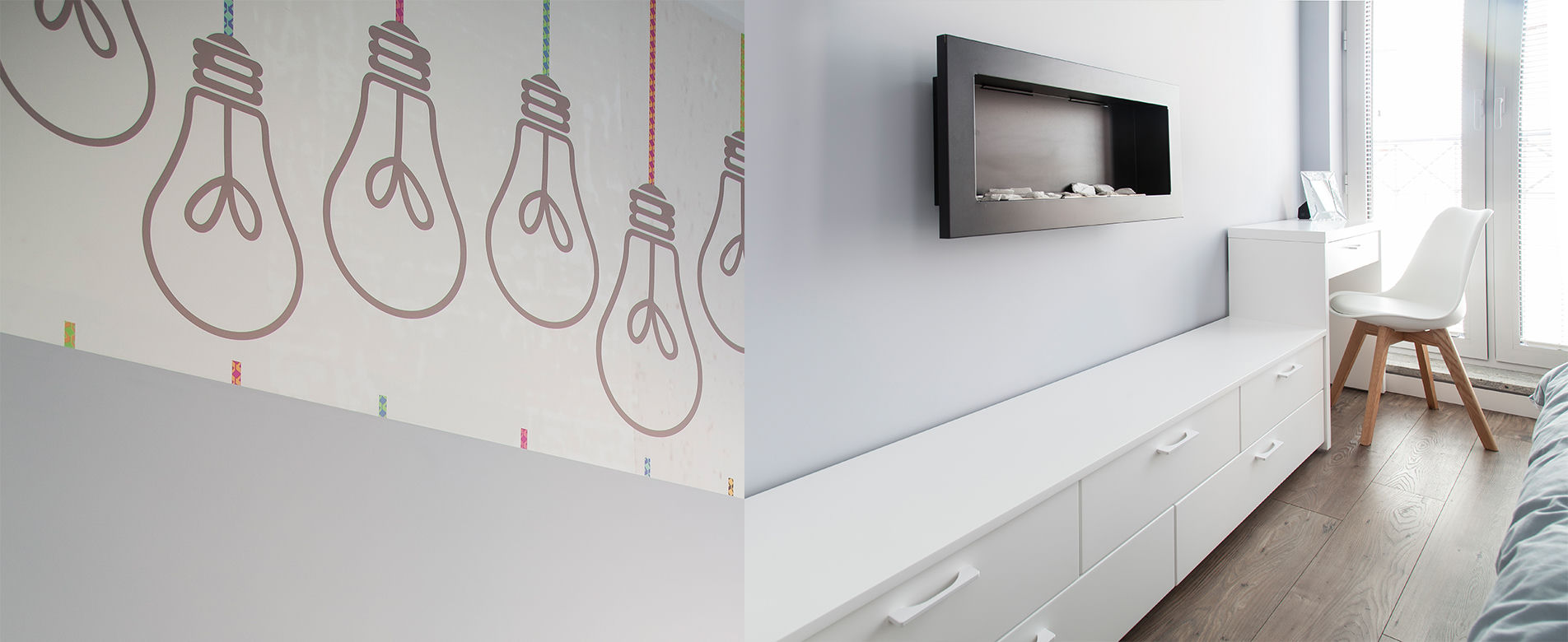 Loft z akcentem koloru