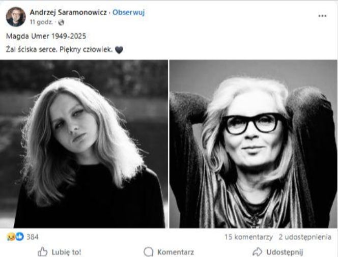 Magda Umer żegnana przez świat artystyczny