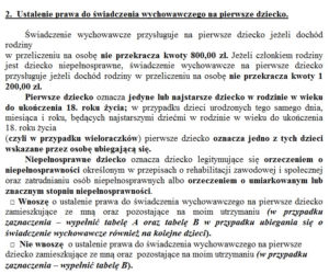 Wzór wniosku Rodzina 500+ /2