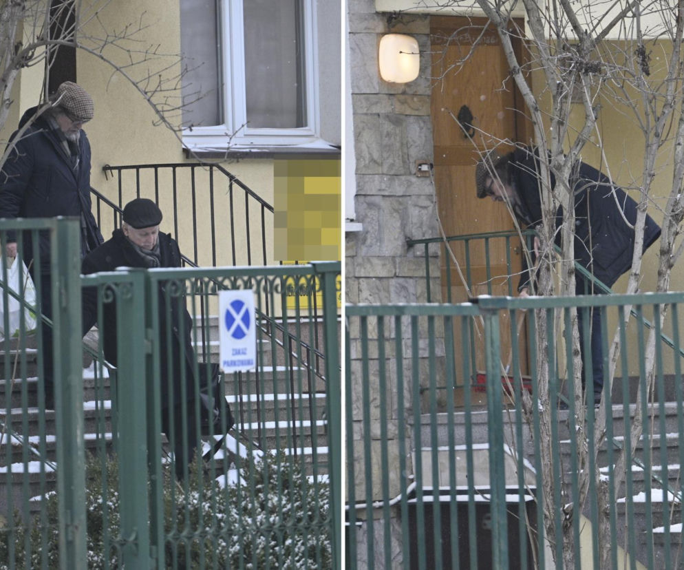 Kuzyn Kaczyńskiego dba o krewnego i odśnieża schody