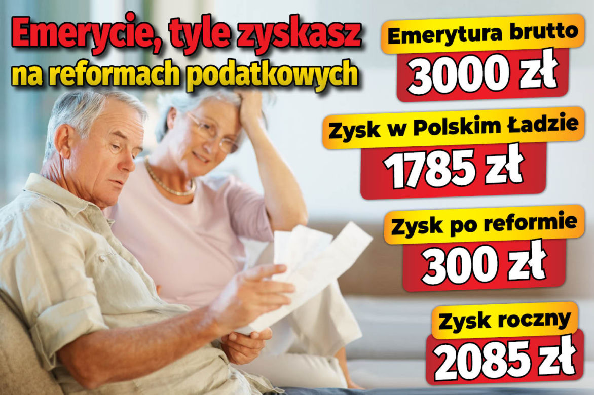 Emerycie, tyle zyskasz na reformach podatkowych