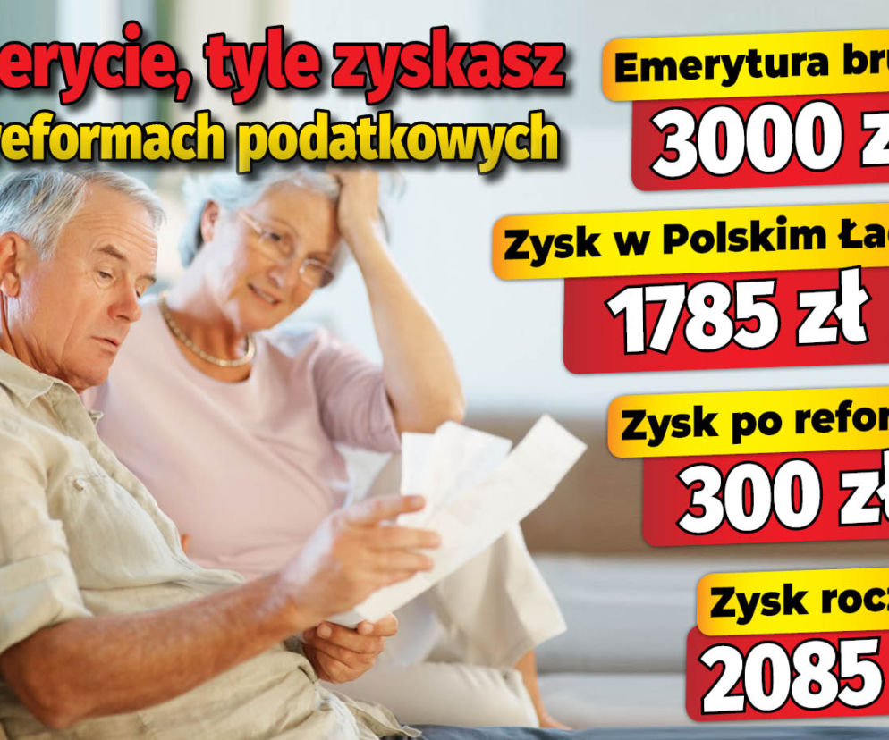 Emerycie, tyle zyskasz na reformach podatkowych