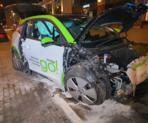 Pijany roztrzaskał BMW