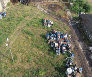 Gigantyczny pożar składowiska odpadów w miejscowości Wszedzień postawił na nogi straż pożarną z regionu