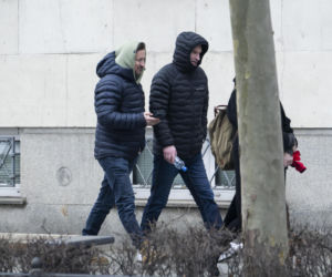 Adam Małysz z przyjacielem na kawie po spotkaniu z Prezydentem