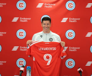 Robert Lewandowski na konferencji Chicago Fire