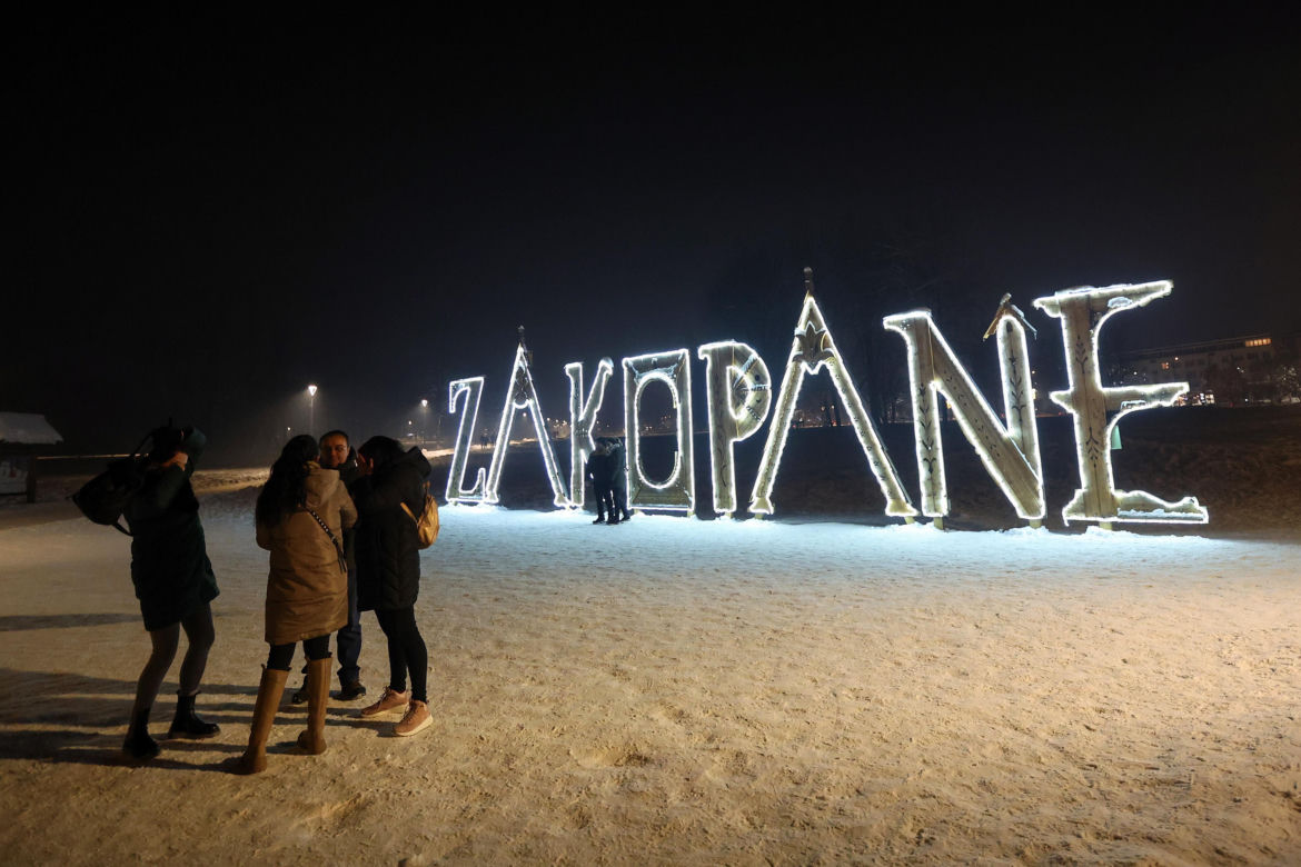 Świąteczne iluminacje w Zakopanem