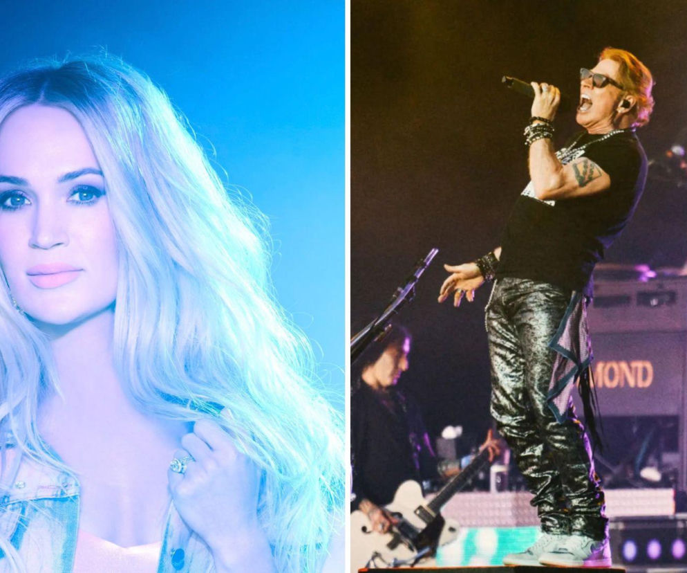 Carrie Underwood obok Axla Rose'a na scenie. O wspólnej pracy artystów nad albumem przeczytasz na EskaRock.