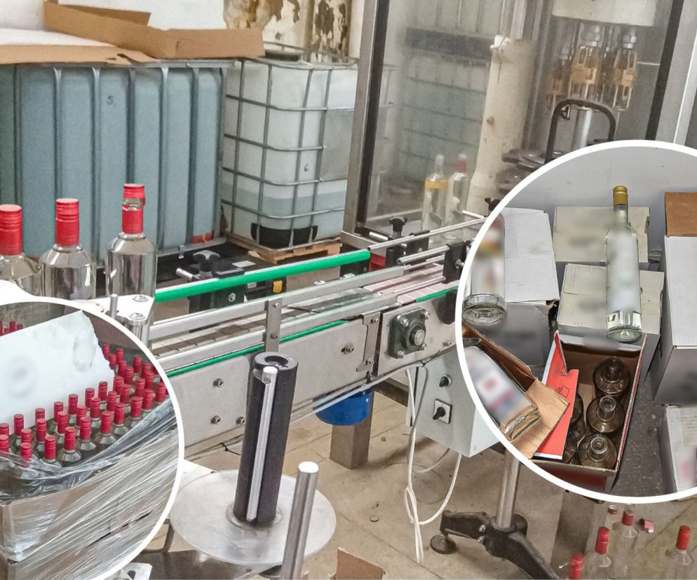 Wielka akcja CBŚP w Łodzi! Funkcjonariusze weszli do nielegalnej rozlewni alkoholu. Oto, co tam znaleźli!
