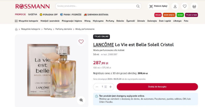 Kultowe perfumy Lancôme na promocji w Rossmannie. Ten klasyk pasuje na każdą okazję