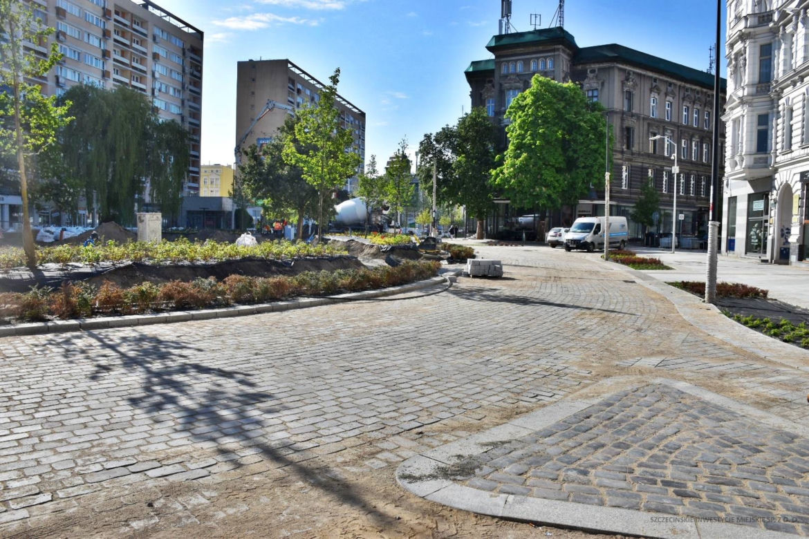 Przebudowa alei Wojska Polskiego w Szczecinie - czerwiec 2023