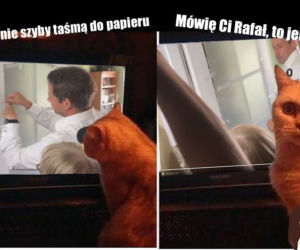 Rafał Trzaskowski, taśma i drzwi
