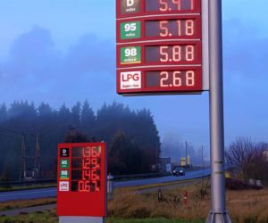 Ceny paliwa w Lubieszynie przy granicy z Niemcami