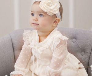 Sukienka do chrztu Lara ecru Piękna Mama