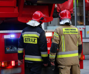 Pożar targowiska w centrum Katowic. Kilkanaście boksów spłonęło