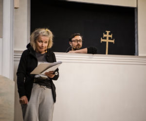 Przygotowania spektaklu Legendy ziemi świętokrzyskiej w Teatrze Kubuś w Kielcach