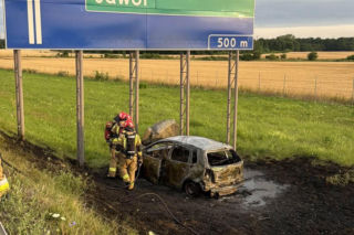 Tajemniczy wypadek na A4. Samochód zamienił się w kulę ognia