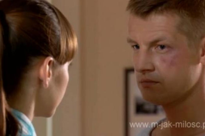 M jak miłość odc. 1019. Janka Buford (Joanna Osyda), Paweł Zduński (Rafał Mroczek)