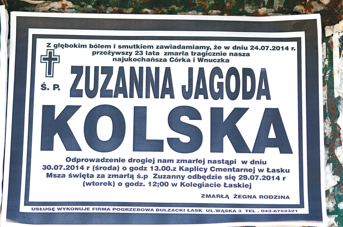 Zuzię pochowają w rodzinnym grobowcu