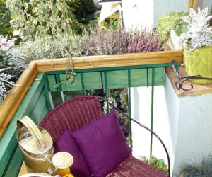 Meble balkonowe, mały balkon