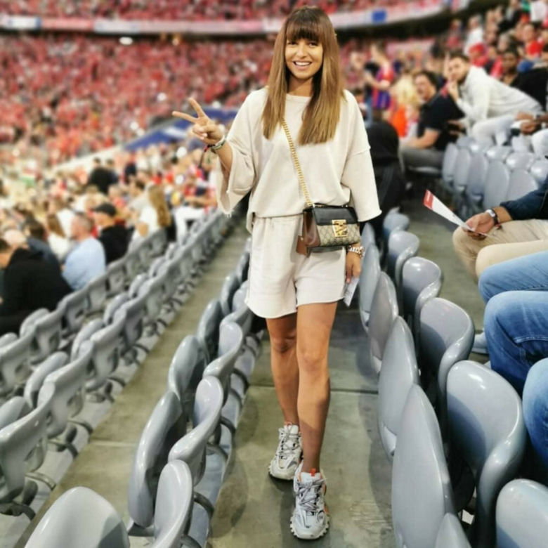 Anna Lewandowska na meczach
