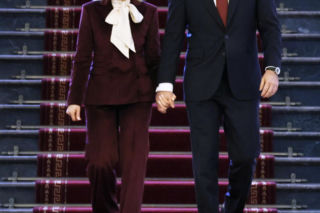 Marta Nawrocka w garniturach